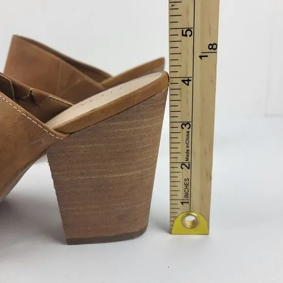 ABOUND Maya Block Heel Mules Shoes Womens Pointed Tan FAUX-LEATHER Size 9.5 M - Picture 3 of 11